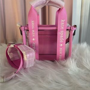 kate spade Pink Clear Mini Tote Bag KL063